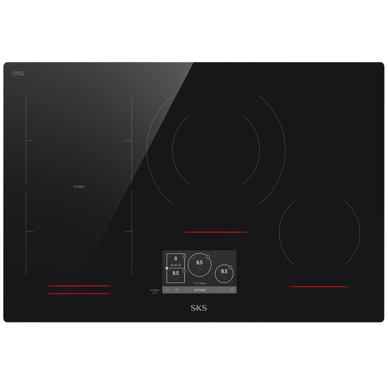 SKS 30 in. 4-Burner Smart Induction Cooktop with Simmer Burner & Power Burner - Black, , hires