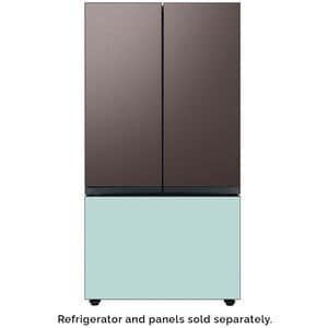 Samsung BESPOKE 3-Door French Door Bottom Panel for Refrigerators - Morning Blue Glass, , hires