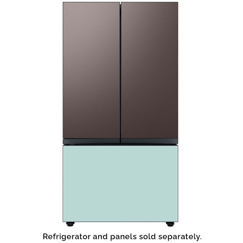 Samsung BESPOKE 3-Door French Door Bottom Panel for Refrigerators - Morning Blue Glass, , hires