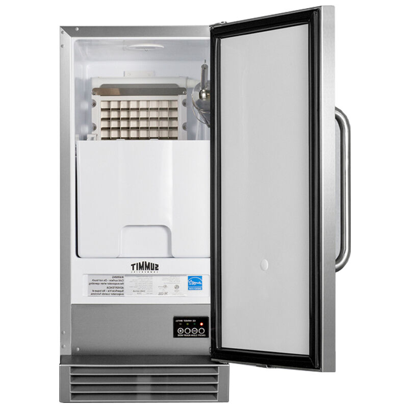 Summit 15 in. Built-In Undercounter Commercial-Use Ice Maker with 25 lb. Ice Storage, Auto-Defrost & Digital Control - Stainless Steel, , hires