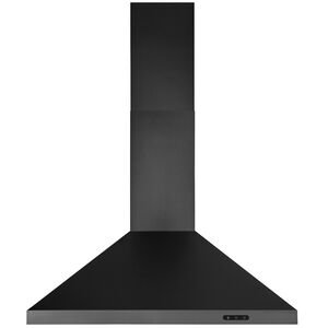 Broan EW48 Series 30 in. Chimney Style Range Hood with 3 Speed Settings, 460 CFM, Convertible Venting & 1 LED Light - Black Stainless Steel, , hires