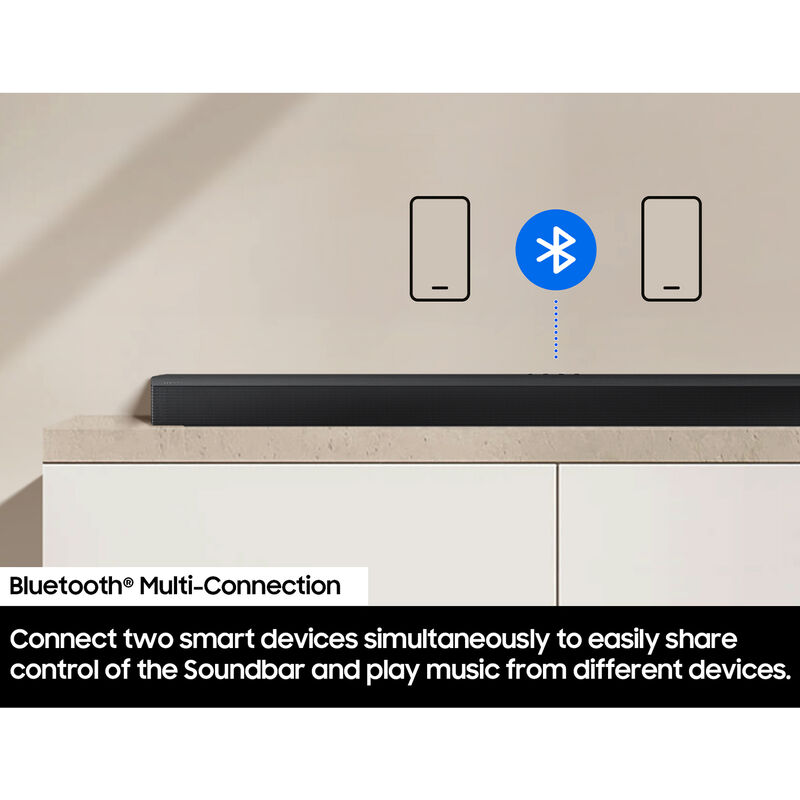Samsung 3.1 Channels Dolby Atmos Sound Bar with Bluetooth & Wireless Subwoofer - Black, , hires