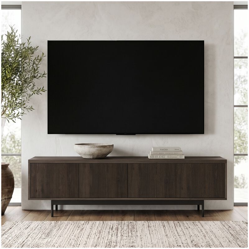 Preston & Cole Everett 70" Wide TV Stand for TVs up to 75" - Alder Brown, , hires