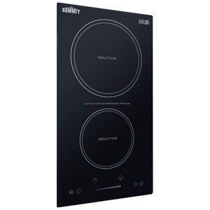 Summit 12 in. 2-Burner Induction Cooktop with Simmer Burner - Black, , hires