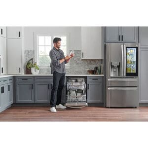 LG 24 in. Top Control Smart Dishwasher with 42 dBa Sound Level & 3rd-Rack - PrintProof Stainless Steel, PrintProof Stainless Steel, hires