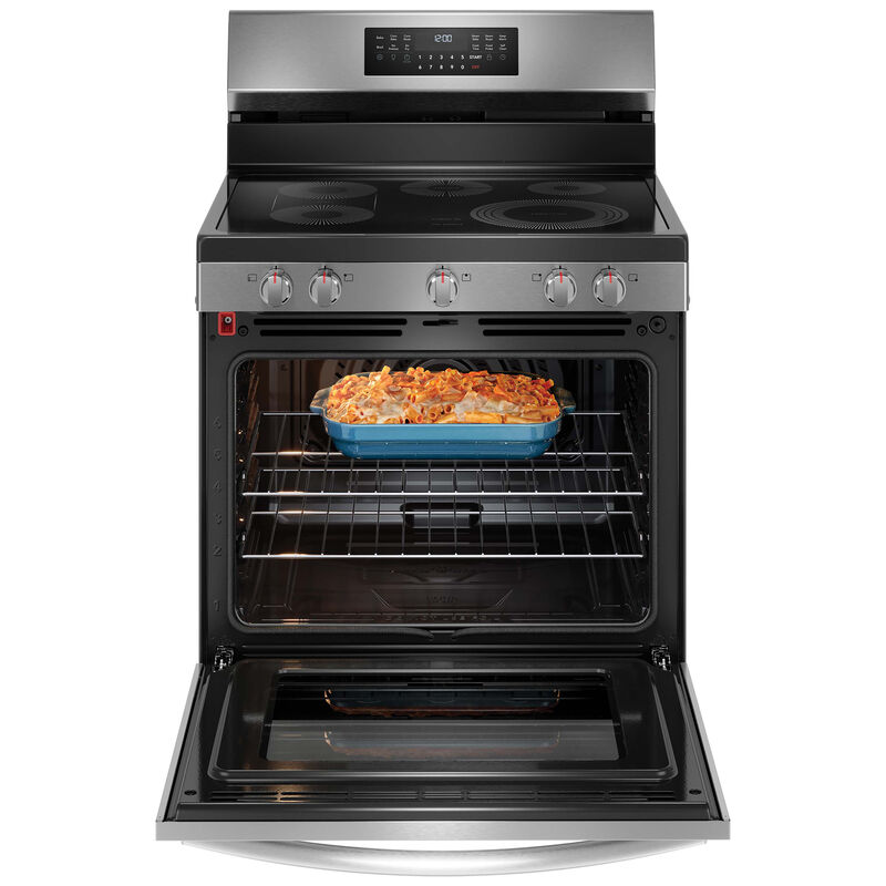 Frigidaire Gallery 30 in. 5.3 cu. ft. Air Fry Convection Oven Freestanding Electric Range with 5 Smoothtop Burners - Stainless Steel, Stainless Steel, hires