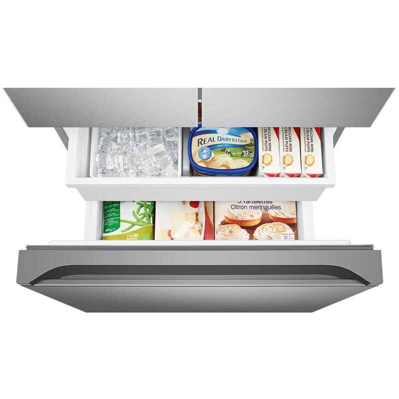 Samsung 33 in. 17.5 cu. ft. Smart Counter Depth French Door Refrigerator with Ice Maker - Fingerprint Resistant Stainless Steel, Fingerprint Resistant Stainless, hires