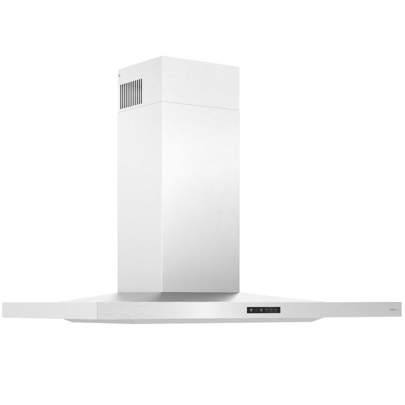 Zephyr 42 in. Chimney Style Range Hood with 3 Speed Settings,Ducted Venting & 4 LED Lights - Stainless Steel, , hires