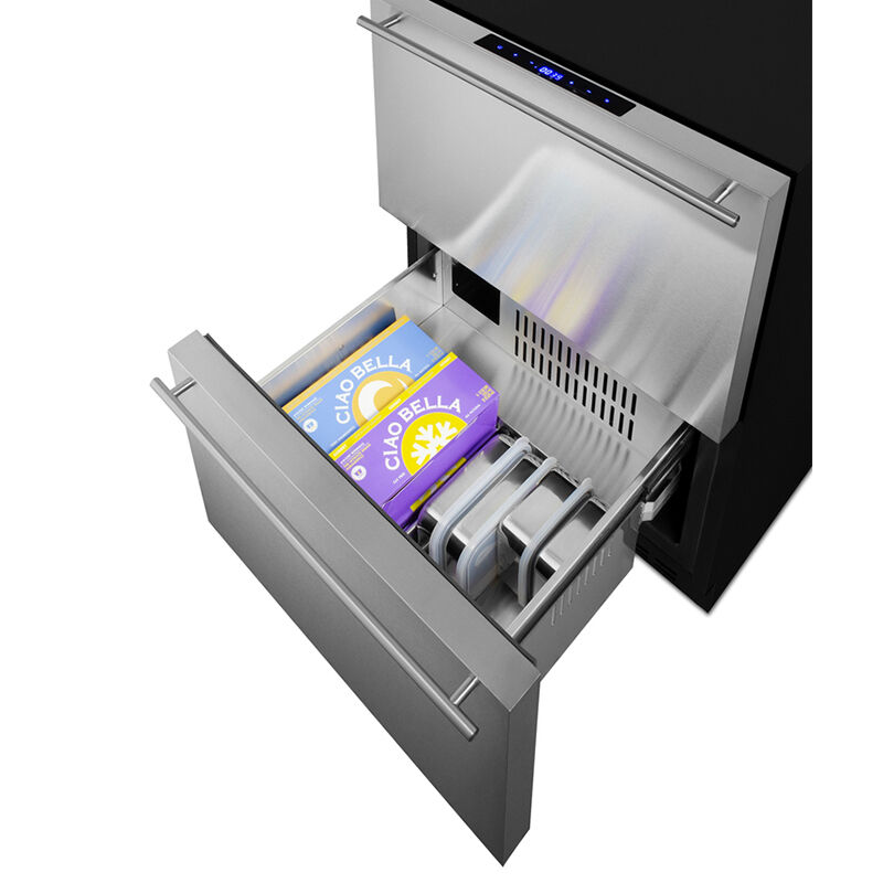 Summit 24 in. 3.3 cu. ft. Outdoor Refrigerator & Freezer Drawer - Stainless Steel/Panel Ready, , hires