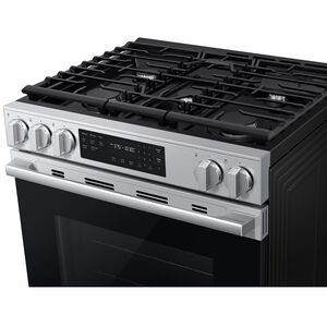 Samsung Bespoke 30 in. 6.0 cu. ft. Smart Air-Fry Standard Convection Slide-In Gas Range 5 Sealed Burners - Stainless Steel, , hires