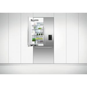 Fisher & Paykel Series 7 Integrated 36 in. 17.0 cu. ft. Built-In Counter Depth 80 Heigh French Door Refrigerator with Water Dispenser - Required Stainless Door Panels and Handles Sold Separately Does Not Accept Custom Cabinetry Panel, , hires