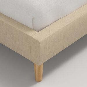 Skyline Furniture Linen Fabric Upholstered Queen Size Platform Bed - Linen, Linen, hires