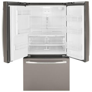 GE 36 in. 25.6 cu. ft. French Door Refrigerator with Ice & Water Dispenser - Fingerprint Resistant Slate, Slate, hires