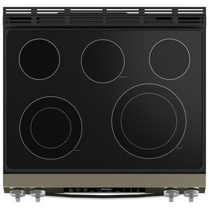 GE 30 in. 5.3 cu. ft. Smart Air Fry Convection Oven Slide-In Electric Range with 5 Radiant Burners - Slate, Slate, hires