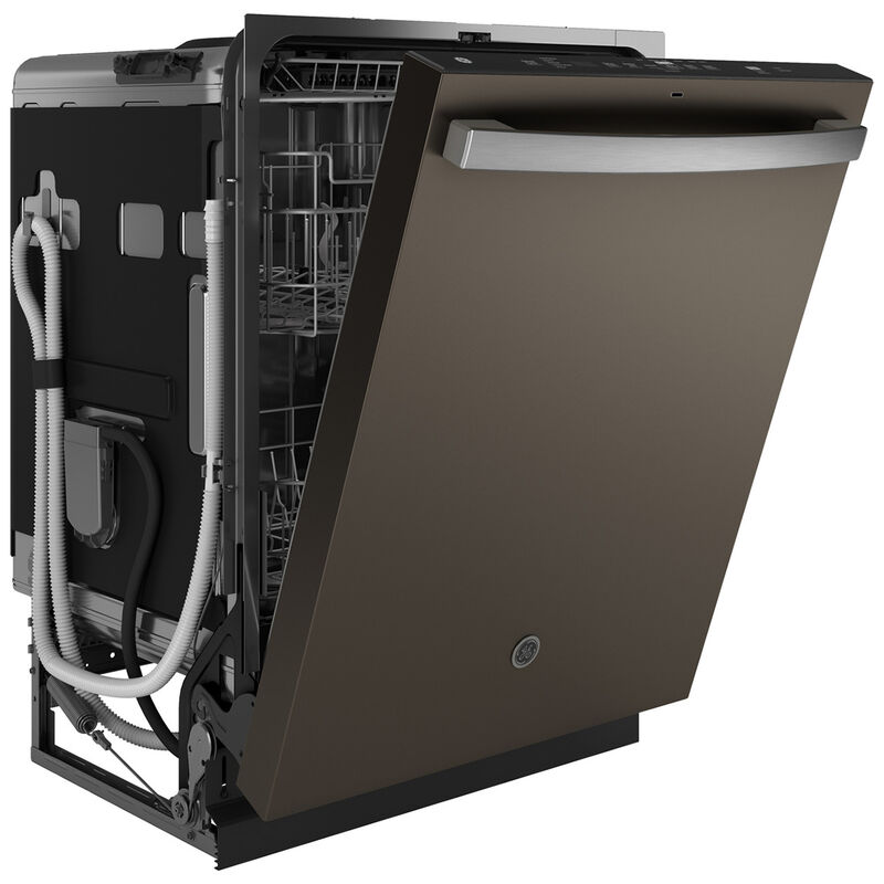 GE 24 in. Top Control Flush-Mount Dishwasher with 45 dBa Sound Level, 3rd-Rack & Dry Boost - Slate, Slate, hires