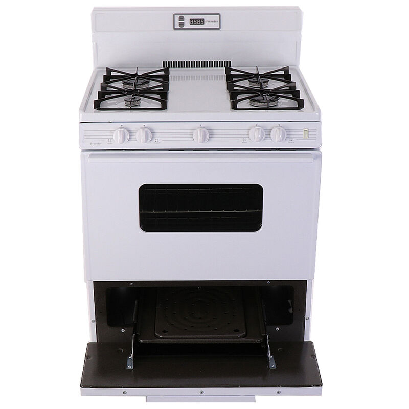 Premier 30 in. 3.9 cu. ft. Oven Freestanding Gas Range with 4 Sealed Burners - White, , hires