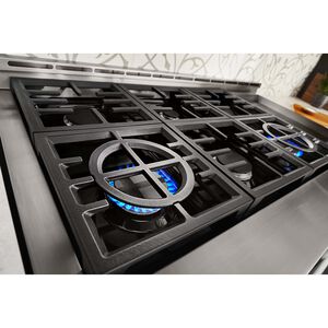 KitchenAid 48 in. 6.3 cu. ft. Smart Convection Double Oven Freestanding Gas Range with 6 Sealed Burners & Griddle - Blue, , hires