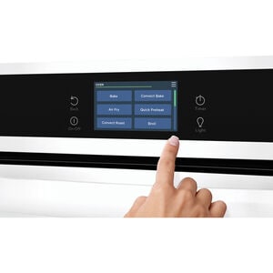 Frigidaire Gallery 24 in. 2.8 cu. ft. Steam Electric Single Wall Oven with True European Convection - White, White, hires