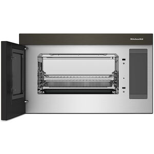KitchenAid 30 in. 1.1 cu. ft. Over-the-Range Smart Microwave with 10 Power Levels, 400 CFM & Sensor Cooking Controls - Black Stainless Steel, Black Stainless Steel, hires