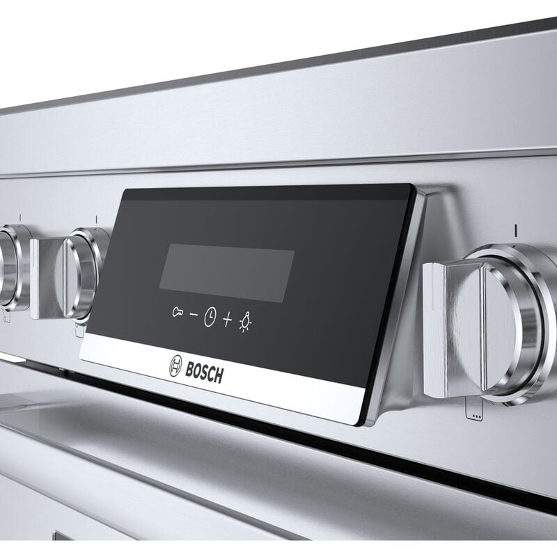 Bosch 800 Series 30 in. 3.9 cu. ft. True European Convection Electric Range with 4 Induction Burners - Stainless Steel, , hires