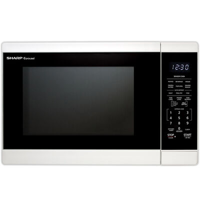 Sharp 21 in. 1.4 cu. ft. Countertop Microwave with 11 Power Levels & Sensor Cooking Controls - White | SMC1461HW