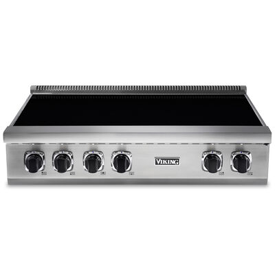 Viking 5 Series 36 in. 6-Burner Induction Rangetop with Simmer Burner & Power Burner - Stainless Steel | VIRT5366BSS