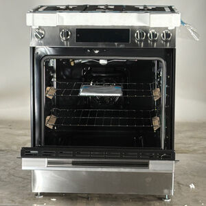 Bosch 100 Series 30 in. 5.8 cu. ft. Air Fry Standard Convection Slide-In Gas Range with 5 Sealed Burners - Stainless Steel (Open Box Good Condition), , hires
