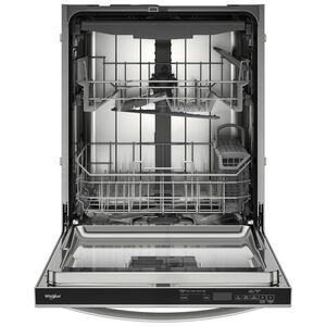 Whirlpool 24 in. Top Control Dishwasher with 44 dBa Sound Level & 3rd-Rack - Fingerprint Resistant Stainless, Fingerprint Resistant Stainless, hires