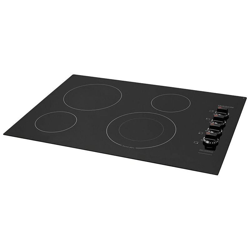 Frigidaire 30 in. 4-Burner Electric Cooktop with Power Burner - Black, Black, hires