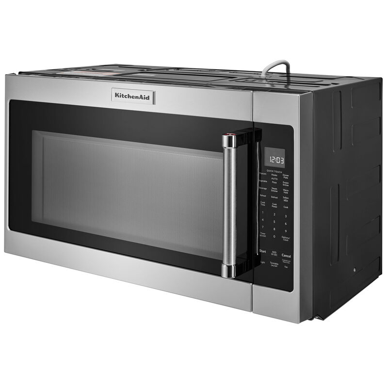 KitchenAid 30" 2 Cu. Ft. Over-the-Range Microwave with 10 Power Levels, 400 CFM & Sensor Cooking Controls - Stainless Steel, Stainless Steel, hires