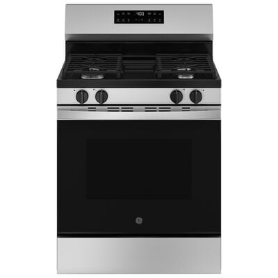 GE 400 Series 30 in. 5.3 cu. ft. Smart Gas Range with 4 Sealed Burners - Stainless Steel | GGF400PVSS
