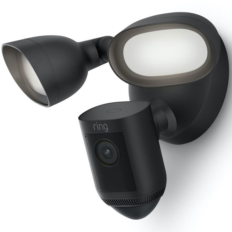 Ring Floodlight Cam Wired Pro with Birds Eye View and 3D Motion Detection, Black, , hires
