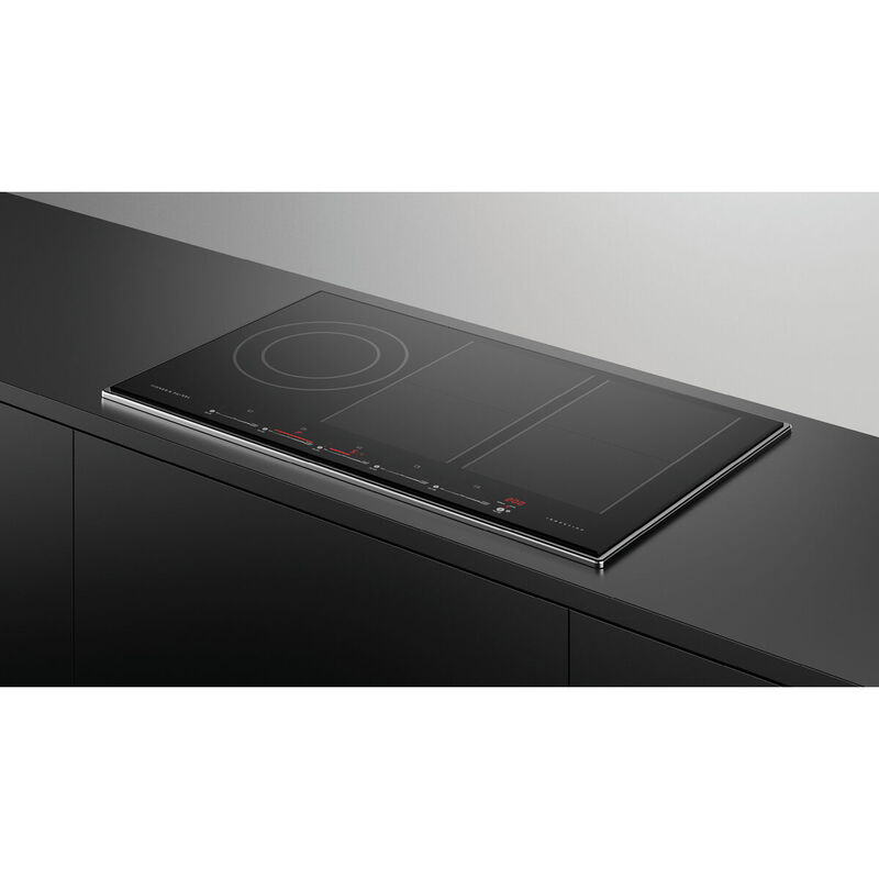 Fisher & Paykel Series 7 36 in. 5-Burner Induction Cooktop with Simmer Burner & Power Burner - Black Glass, , hires