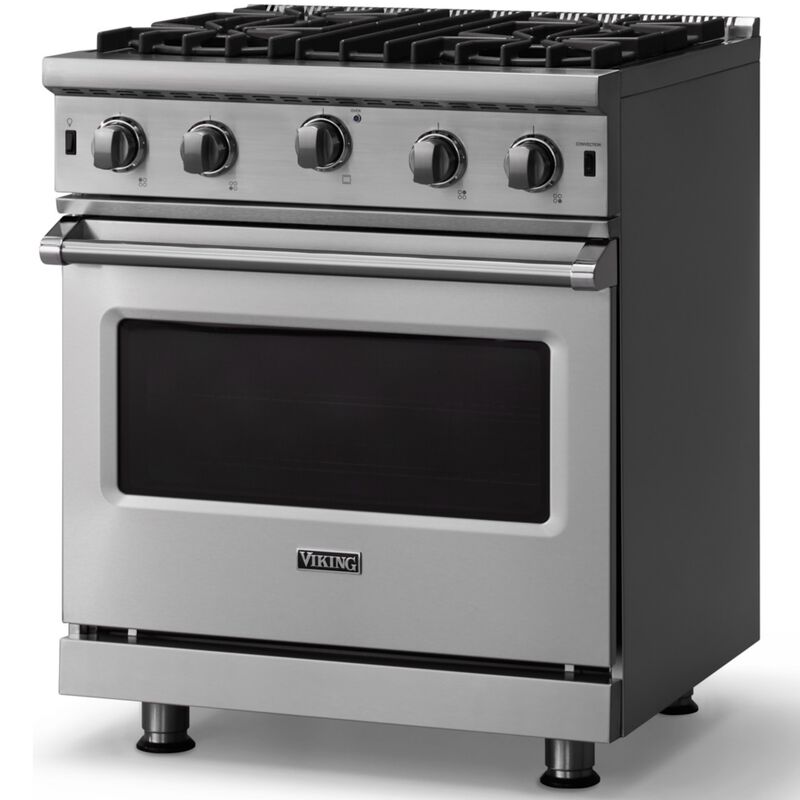 Viking 5 Series 30 in. 4 cu. ft. Standard Convection Gas Range with Open Burners - Stainless Steel, , hires