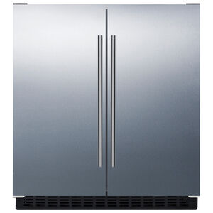 Summit 30 in. 5.4 cu. ft. Side by Side Undercounter Refrigerator - Stainless Steel, , hires