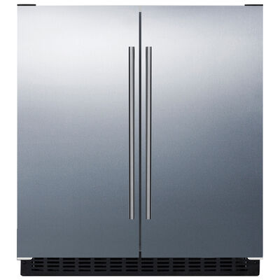 Summit 30 in. 5.4 cu. ft. Side by Side Undercounter Refrigerator - Stainless Steel | FFRF3075WCSS