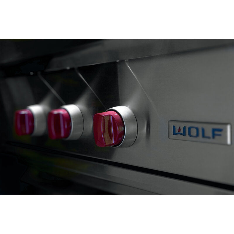 Wolf 42 in. 3-Burner Built-In Natural Gas Grill with Rotisserie, Sear Burner & Smoker Box - Stainless Steel, , hires