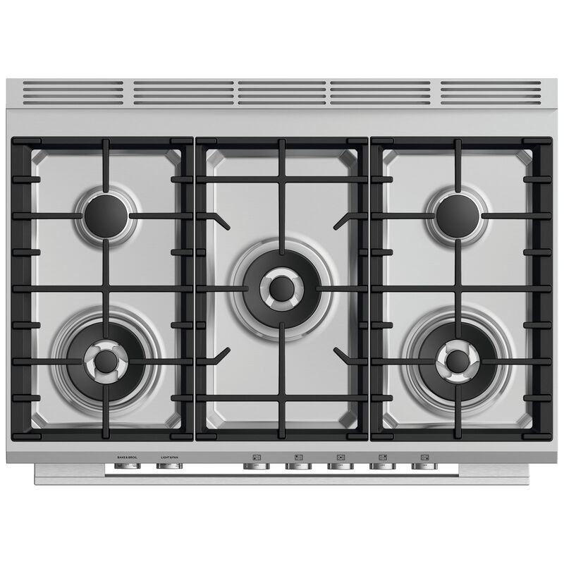 Fisher & Paykel Series 7 36 in. 4.9 cu. ft. Standard Convection Gas Range with 5 Sealed Burners - Stainless Steel, , hires