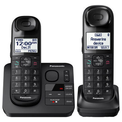 Panasonic Answering Machine w/17 Minutes Recording Time Cordless Phone | KXTGL432B