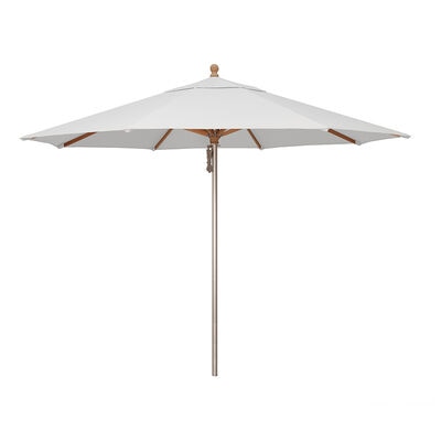 SimplyShade Ibiza 11' Octagon Wood/Aluminum Market Umbrella in Sunbrella Fabric - Natural | SSUWA811SS04