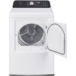 Midea 27 in. 7.0 cu. ft. Smart Gas Dryer with Sensor Dry & Sanitize Cycle - White, White, hires