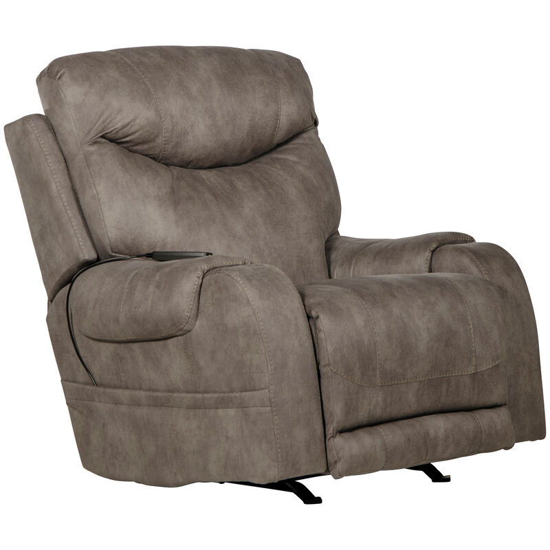 Catnapper Recliner w/ Heat & Massage (Grey), , hires