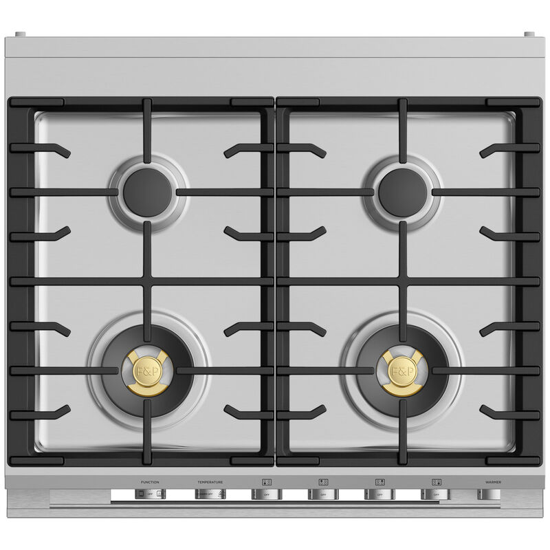 Fisher & Paykel Series 5 Contemporary 30 in. 3.5 cu. ft. Convection Oven Freestanding Dual Fuel Range with 4 Sealed Burners - Stainless Steel, , hires