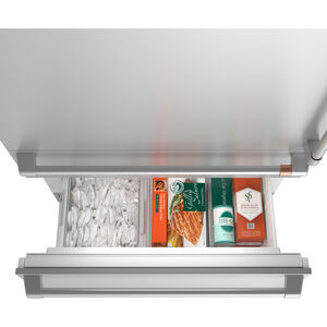 Cafe 36 in. Left-Hinged Built-In 20.2 cu. ft. Smart Counter Depth Bottom Freezer Refrigerator - Stainless Steel, , hires