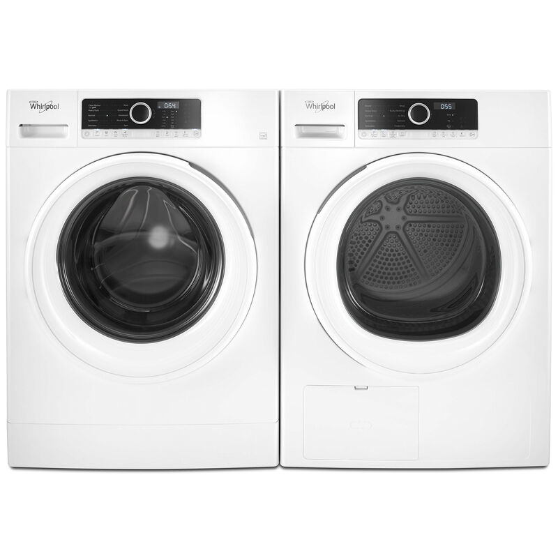 Whirlpool 24 in. 1.9 cu. ft. Stackable Front Load Washer with Detergent Dosing Aid & Sanitize Cycle - White, , hires
