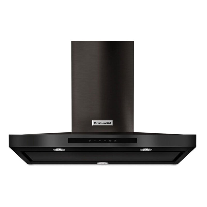 KitchenAid 36 Canopy Pro Style Range Hood with 3 Speed Settings, 585 CFM,  Convertible Venting & 2 LED Lights - Black Stainless Steel