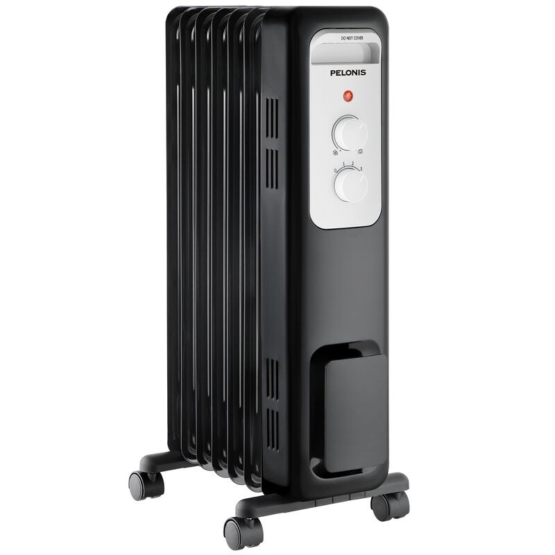 Pelonis 1500 W Radiant Space Heater with 3 Heat Settings & Overheat Safety Shut-Off - Black, , hires