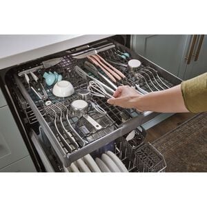 Whirlpool 24 in. Top Control Dishwasher with 47 dBa Sound Level, 3rd-Rack & Pocket - Fingerprint Resistant Stainless, , hires