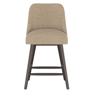 Skyline Furniture Modern Mid Century Counter Stool in Linen Fabric - Sandstone, Sandstone, hires