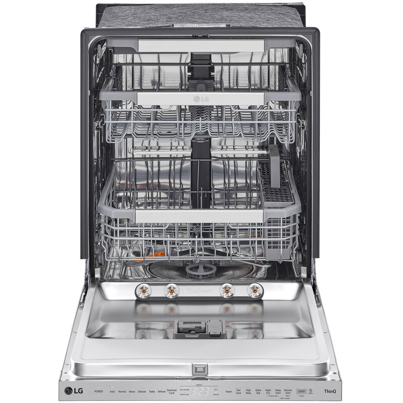 LG 24 in. Smart Built-In Dishwasher with Top Control, 44 dBA Sound Level, 15 Place Settings, 10 Wash Cycles & Sanitize Cycle - PrintProof Stainless Steel, , hires